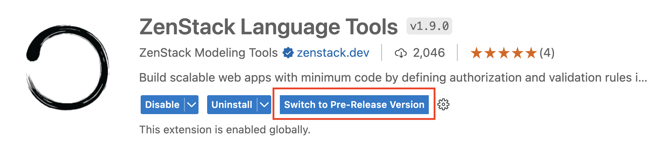 VSCode switch to pre-release